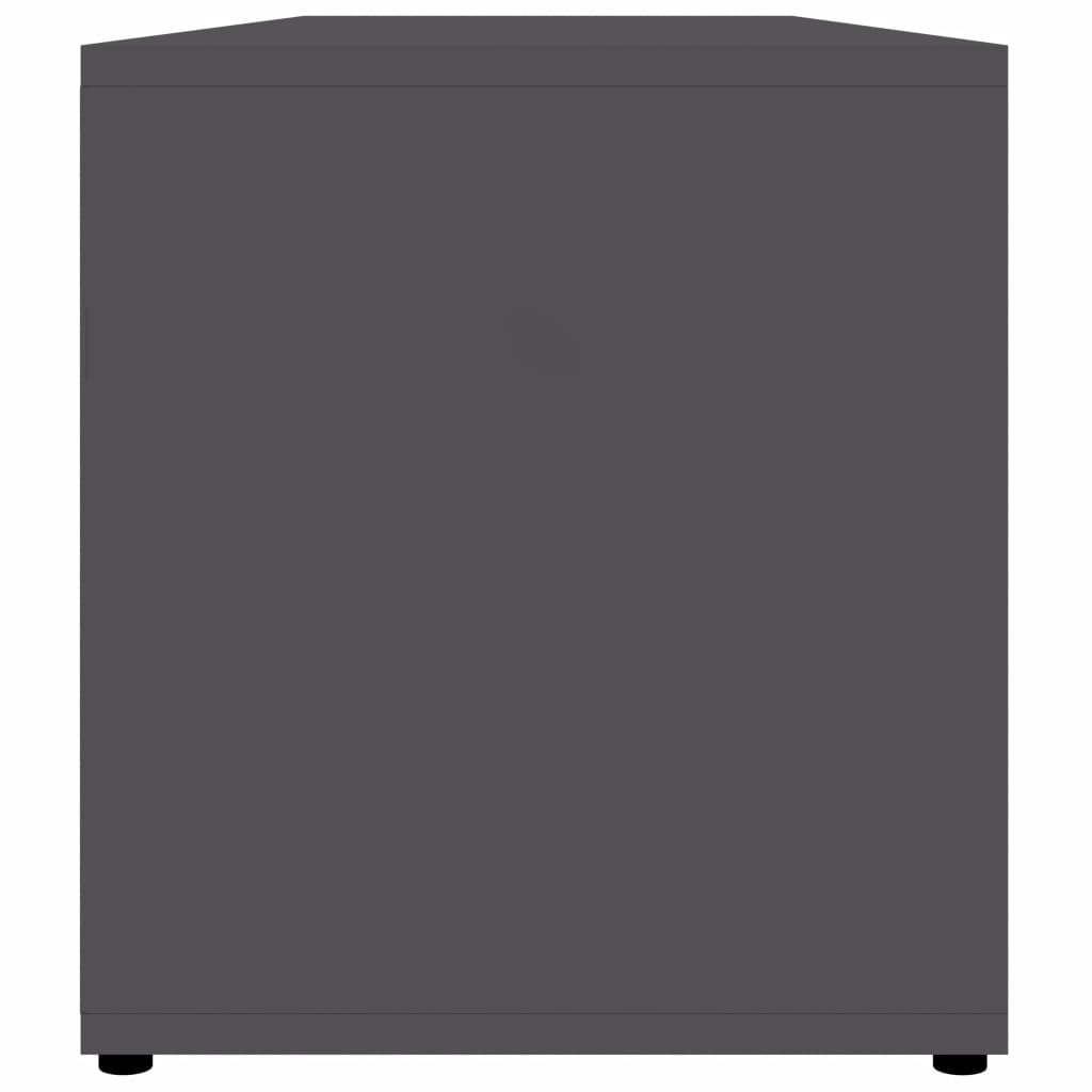 TV Cabinet High Gloss Grey 120x34x37 cm Chipboard