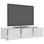 TV Cabinet High Gloss White 120x34x30 cm Chipboard