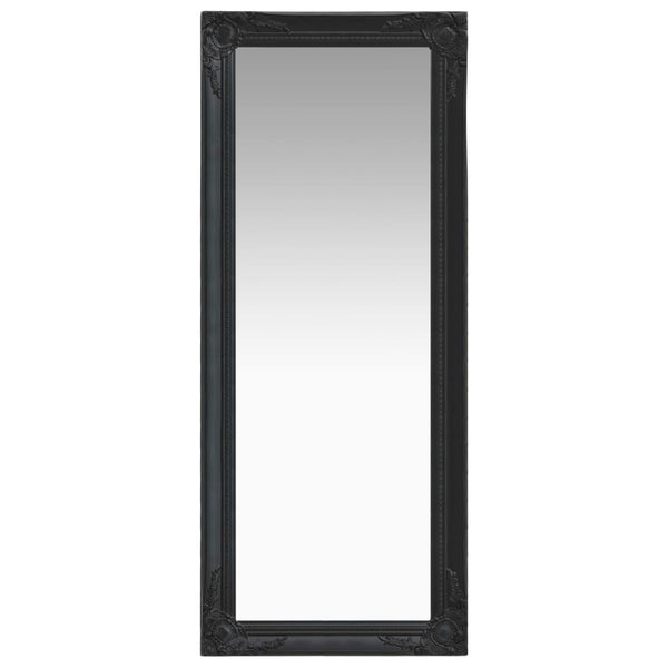 Wall Mirror Baroque Style 50x120 cm Black
