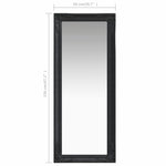 Wall Mirror Baroque Style 50x120 cm Black