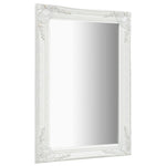 Wall Mirror Baroque Style 60x80 cm White