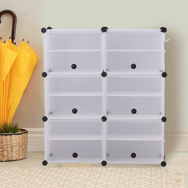  Shoe Cube Cabinet Rack Shelf Stackable 6 Tier