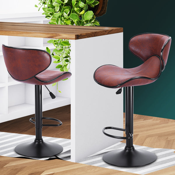 2x Bar Stools Stool Brown