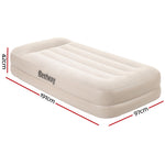 Bestway Air Bed   Single Size Mattress  Built-in Pump Camping Inflatable,White