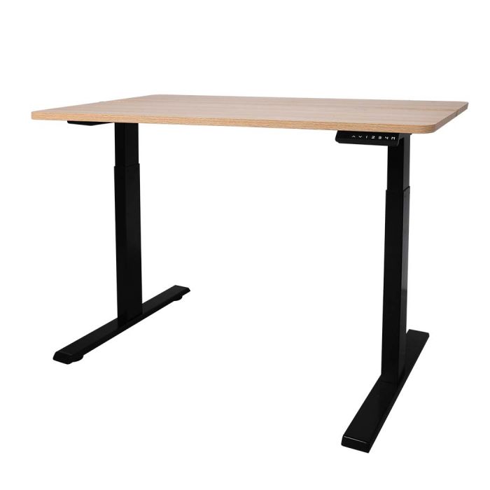 High Quality Standing Desk Motorised Height Electric Computer Table-Oak