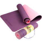 Eco-Friendly TPE Pilates Exercise Yoga Mat 8mm - Dark Purple