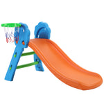 Outdoor Indoor Kids Slide with Basketball Hoop Playground
