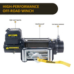 12v electric winch synthetic rope