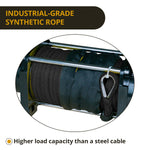 12v electric winch synthetic rope