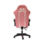 Gaming Chair 7 RGB LED 8 Points Massage Racing Recliner Office Computer Black