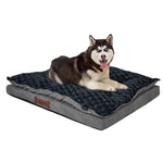 Dog Calming Bed Sleeping Kennel Soft Plush Comfy Memory Foam Mattress Dark Grey