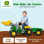 kids ride on tractor with trailer & loader