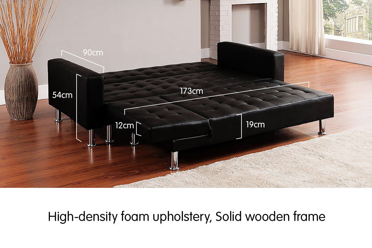 5 Seater PU Faux Leather Corner Sofa Bed Couch with Chaise