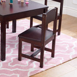 Farmhouse Table & 4 Chair Set (Brown