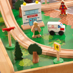 Adventure Town Railway Train Set & Table With Ez Kraft Assembly For Kids