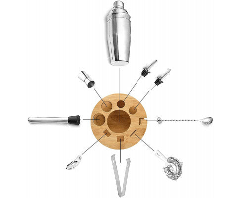 Cocktail Shaker Set Bartender Kit with Rotating
