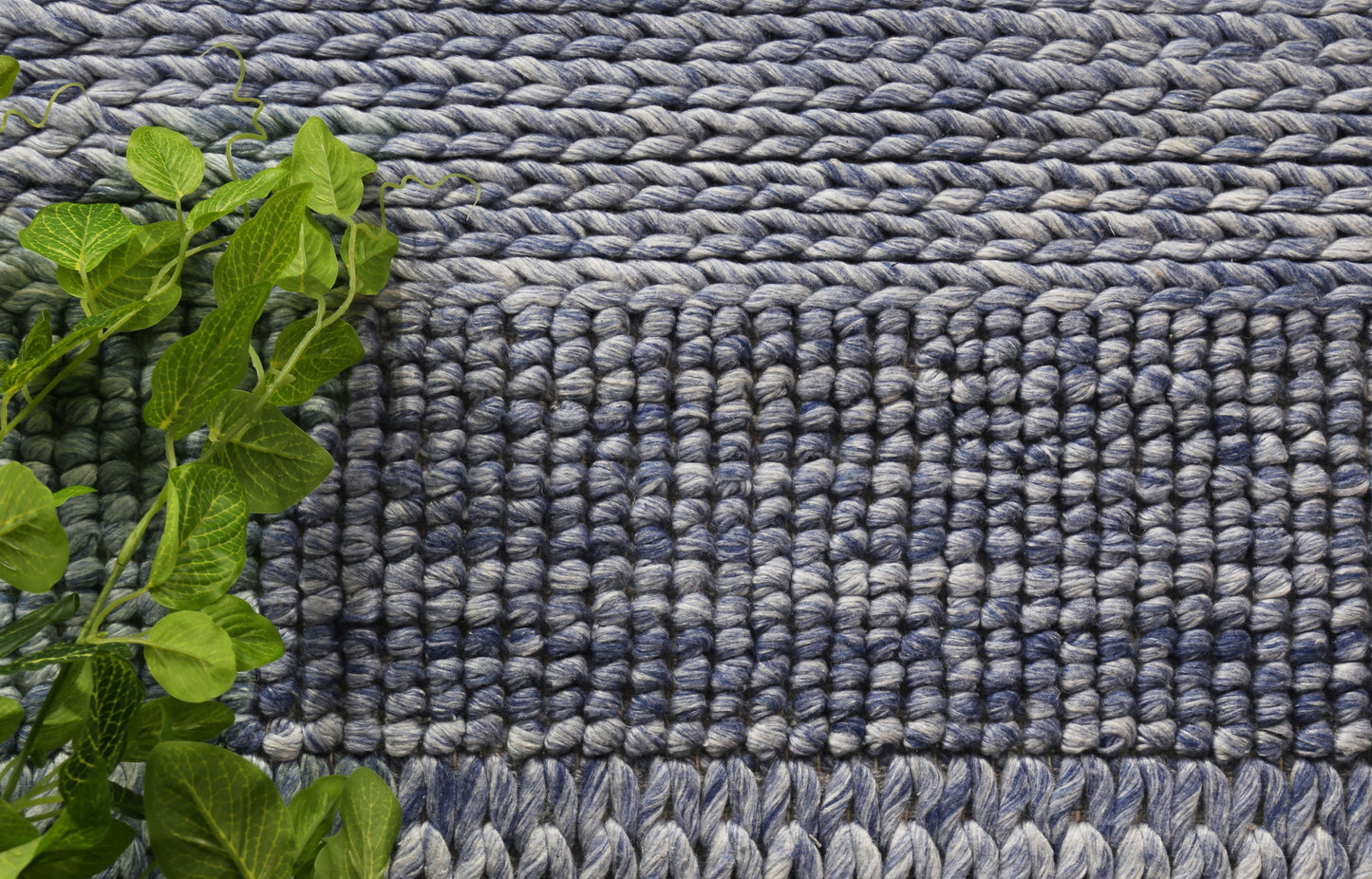 Grace Blue Wool Blend Rug 160x230cm