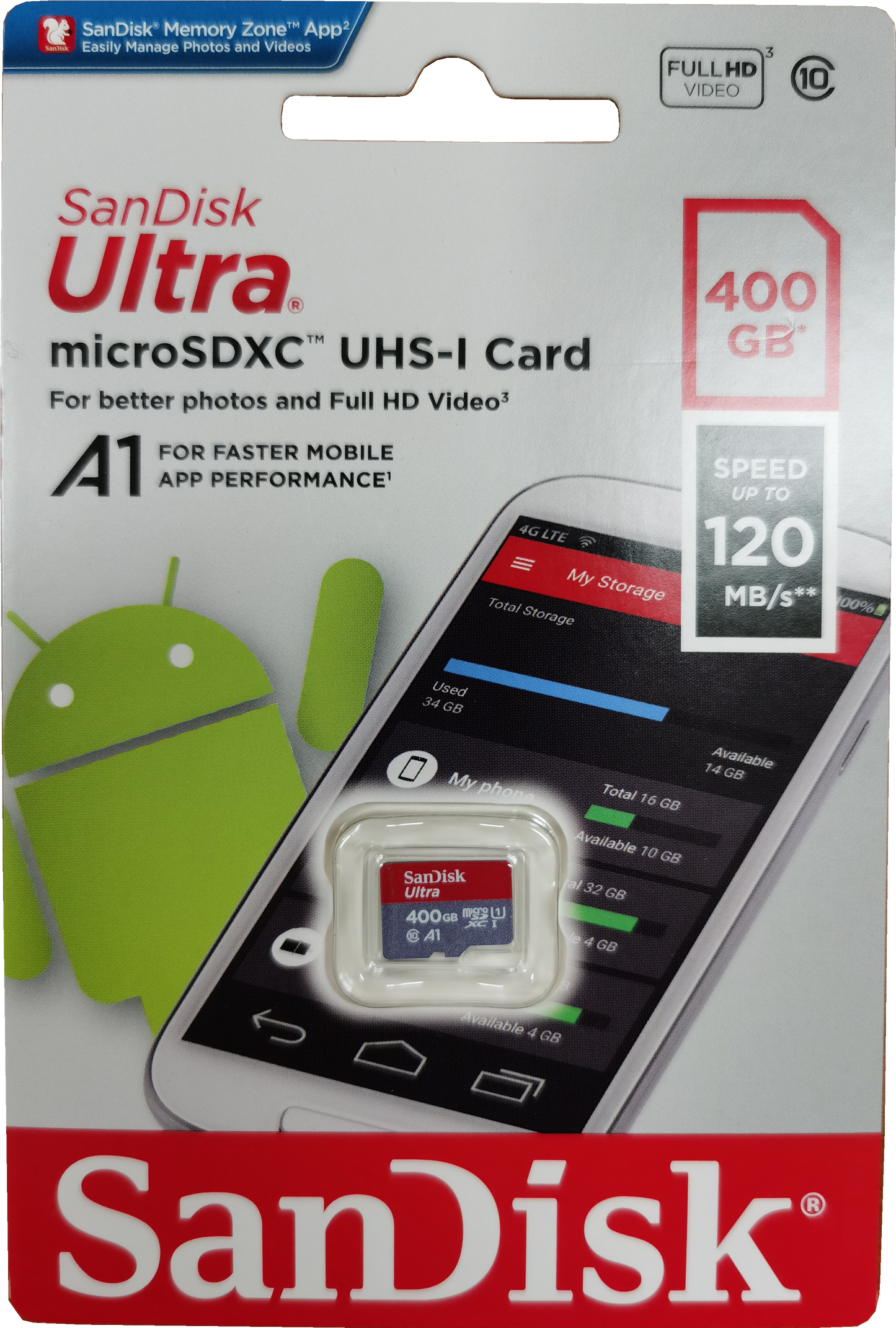 SanDisk Ultra microSDXC 400G UHS-I card