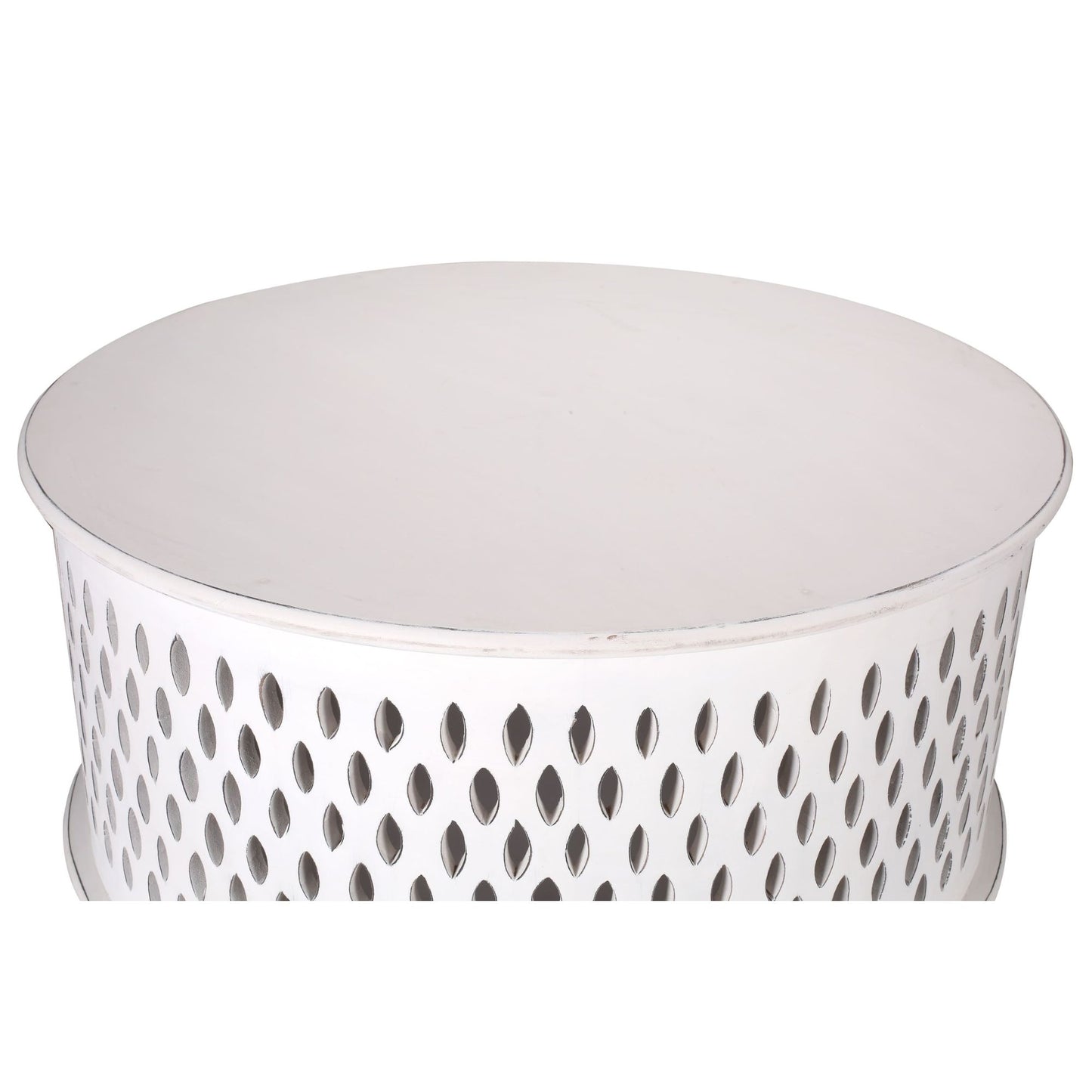 Wooden Round 80cm Coffee Table - White