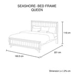 Queen Size Silver Brush Acacia Wood Bed Frame
