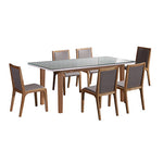 7-Piece Dining Suite: White Top Table & 6 Chairs