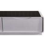 High Gloss Tv Cabinet With 3 Drawers, Black & White
