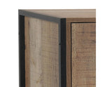 Oak Wine Cabinet With 2 Storage And Open Shelves