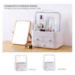Cosmetics Storage Boxes Jewelry Case White-Pink
