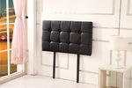 Pu Leather Single Bed Deluxe Headboard Bedhead - Black