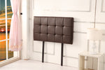 Pu Leather Single Bed Deluxe Headboard Bedhead - Brown
