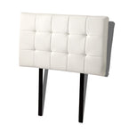 Pu Leather Single Bed Deluxe Headboard Bedhead - White