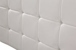 Pu Leather Single Bed Deluxe Headboard Bedhead - White