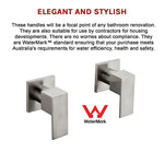 Chrome Bathroom Shower / Bath Mixer Tap Set with Brushed Finish w/ WaterMark