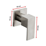 Chrome Bathroom Shower / Bath Mixer Tap Set with Brushed Finish w/ WaterMark