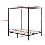 4 Four Poster Double Metal Bed Frame