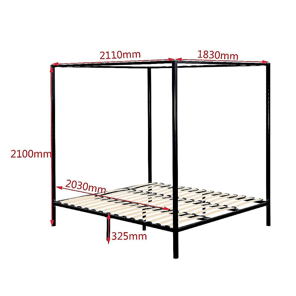 4 Four Poster King Bed Frame - Melbourne Home & Living