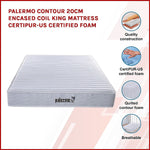 Contour 20Cm Encased Coil King Mattress Certipur-Us Certified Foam