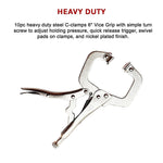 10Pc Heavy Duty Steel C-Clamps 6