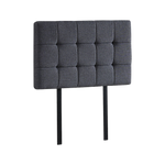 Contemporary Linen Fabric Single Bed Deluxe Headboard - Grey