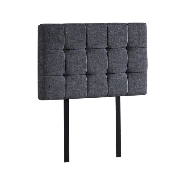  Contemporary Linen Fabric Single Bed Deluxe Headboard - Grey