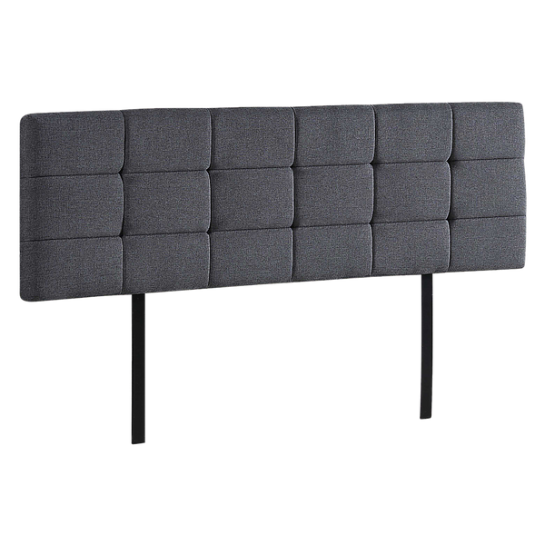  Majestic Linen Fabric King Bed Deluxe Headboard - Grey