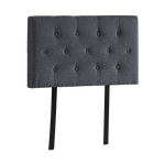 Modern Linen Fabric Single Bed Deluxe Headboard - Grey