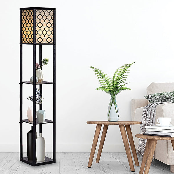  Shelf Floor Lamp Shade Light Source With Open-Box Shelves