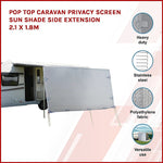 Pop Top Caravan Privacy Screen Side Extension 2.1 X 1.8M