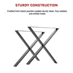Retro Industrial X-Shaped Table Bench Legs