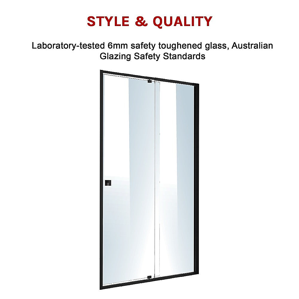 Adjustable Semi Frameless Shower Screen (114~122) X 195Cm Australian Safety Glass