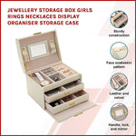 Jewellery Storage Box Girls Rings Necklaces Display Organiser Storage