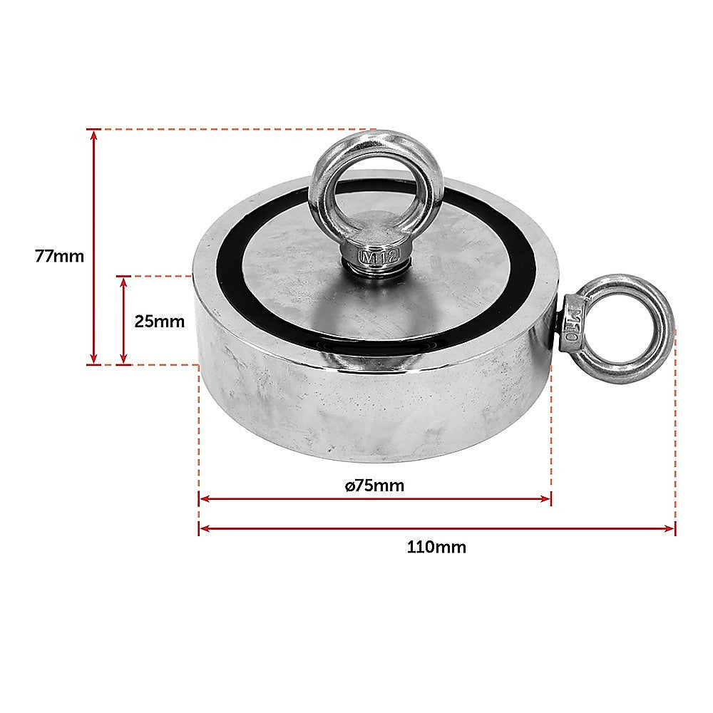 340Kg Neodymium Recovery Magnet Hook For Treasure Hunting & Fishing