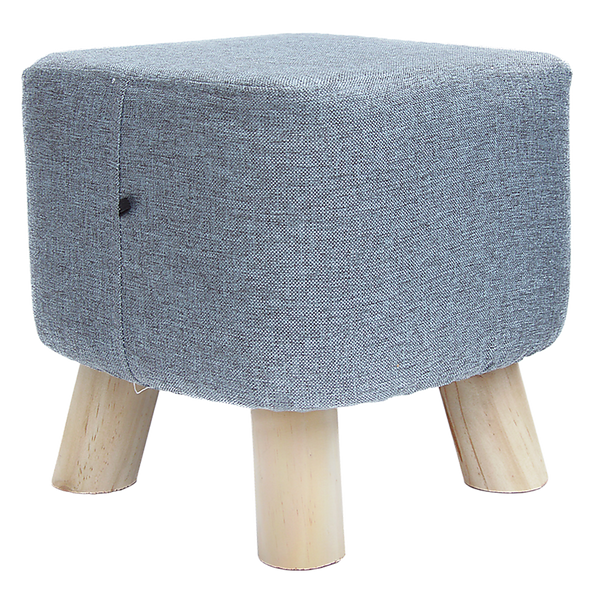  Fabric Ottoman Foot Stool Rest Pouffe Squircle Footstool- Charcoal/ Grey