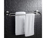 Double Classic Chrome Towel Bar Rail Bathroom